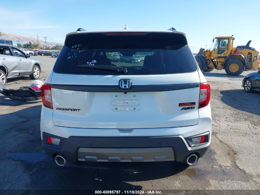 2022 Honda Passport Awd Trailsport VIN: 5FNYF8H62NB001703 Lot: 40895797