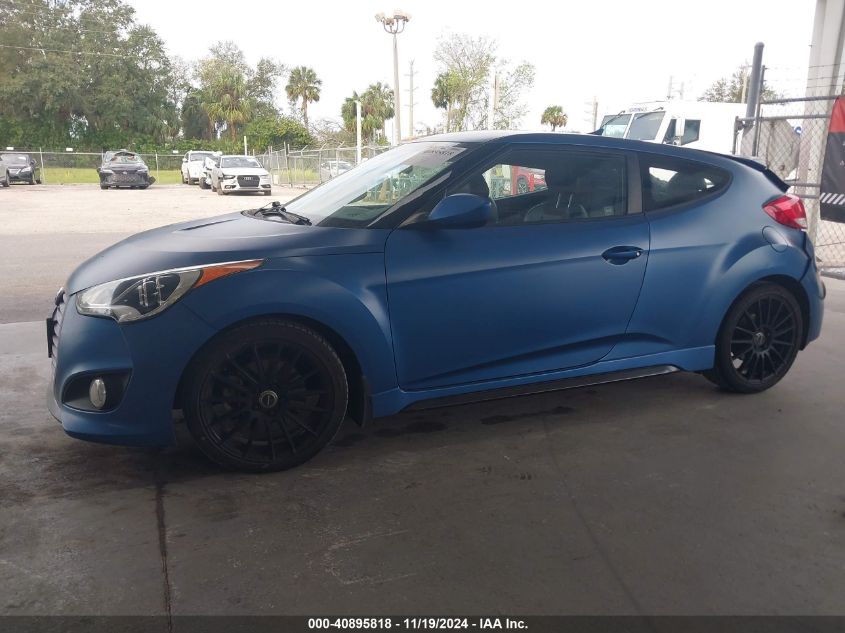 2016 Hyundai Veloster Turbo Rally Edition VIN: KMHTC6AE2GU260206 Lot: 40895818