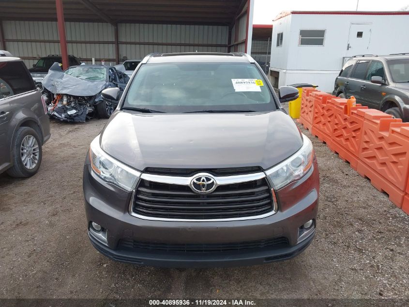 2015 Toyota Highlander Limited V6 VIN: 5TDDKRFH6FS210511 Lot: 40895936