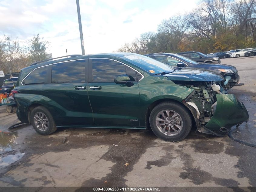 2021 Toyota Sienna Xle VIN: 5TDJRKEC0MS034967 Lot: 40896238