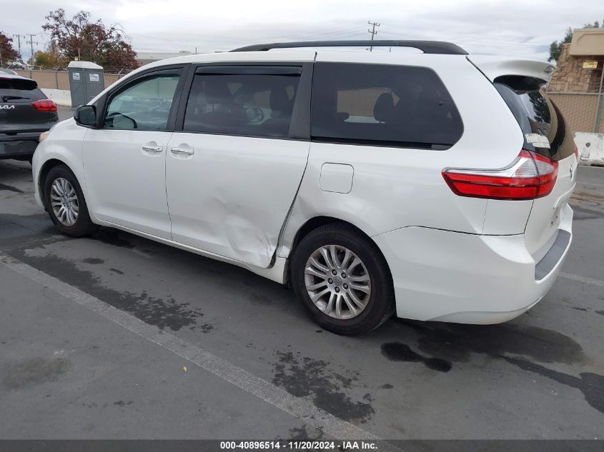 2016 Toyota Sienna Xle 8 Passenger VIN: 5TDYK3DC7GS715822 Lot: 40896514