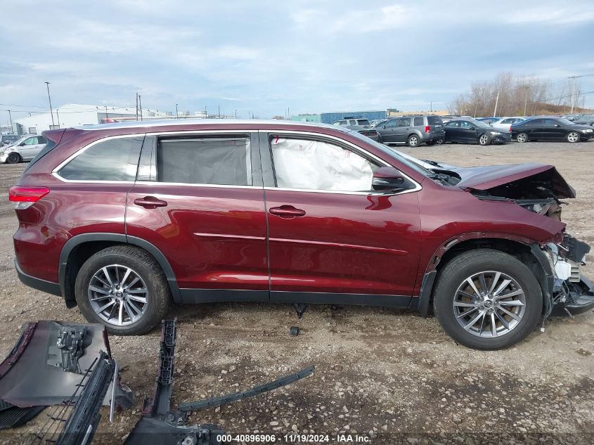 2019 Toyota Highlander Xle VIN: 5TDJZRFHXKS989985 Lot: 40896906