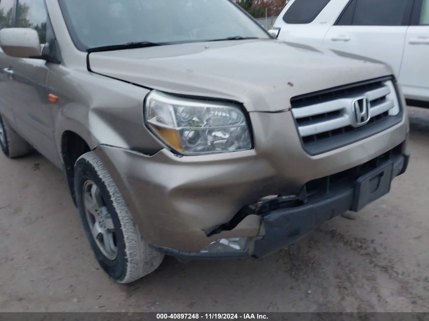 2007 Honda Pilot Ex-L VIN: 2HKYF18667H505053 Lot: 40897248