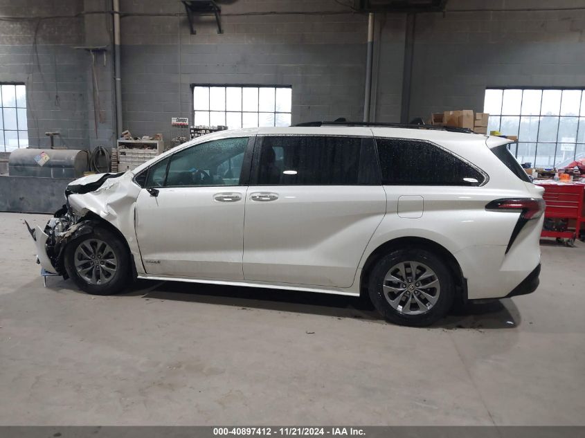 2021 Toyota Sienna Xle VIN: 5TDJSKFC7MS011947 Lot: 40897412