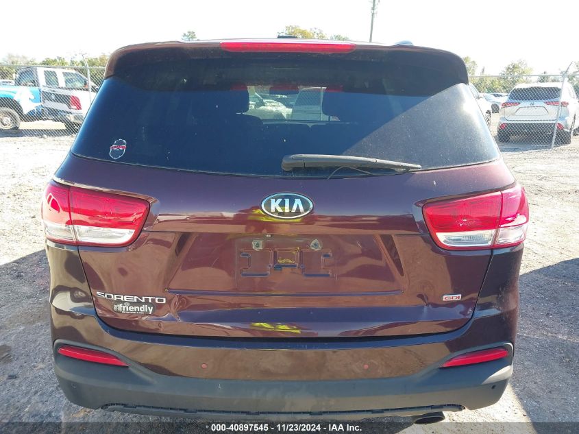 2016 Kia Sorento 2.4L Lx VIN: 5XYPG4A31GG128522 Lot: 40897545