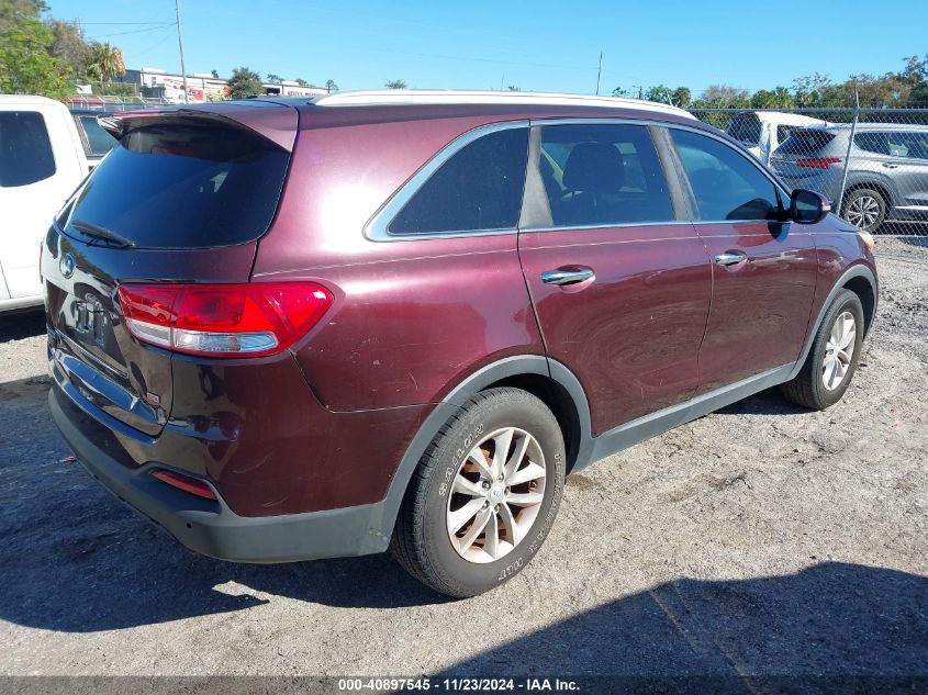 VIN 5XYPG4A31GG128522 2016 KIA Sorento, 2.4L Lx no.4