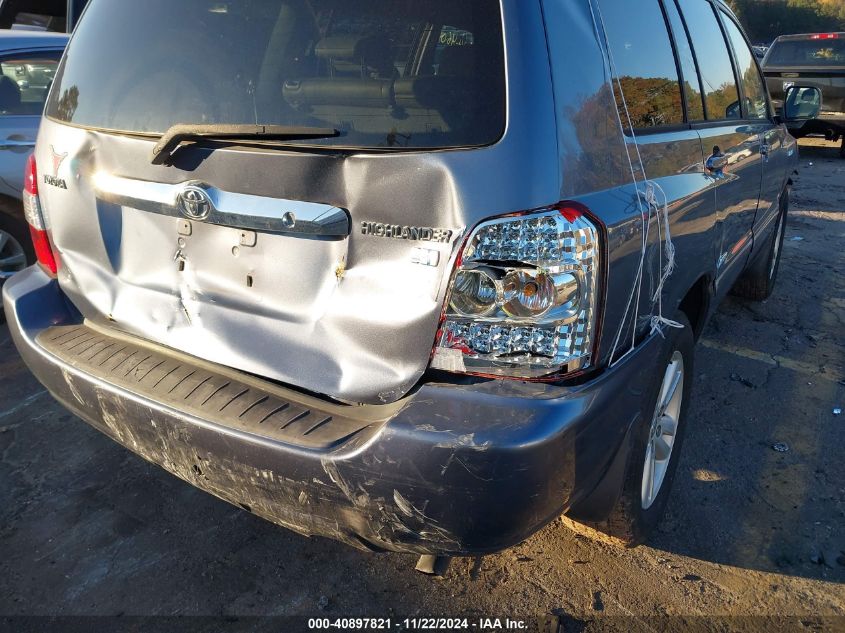 2006 Toyota Highlander Hybrid Limited V6 VIN: JTEDW21A860012310 Lot: 40897821