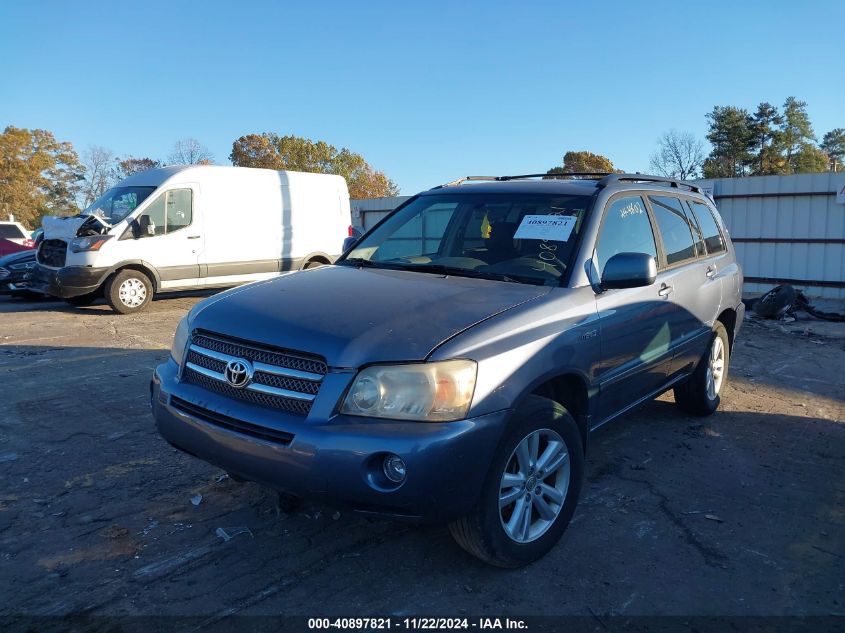 2006 Toyota Highlander Hybrid Limited V6 VIN: JTEDW21A860012310 Lot: 40897821