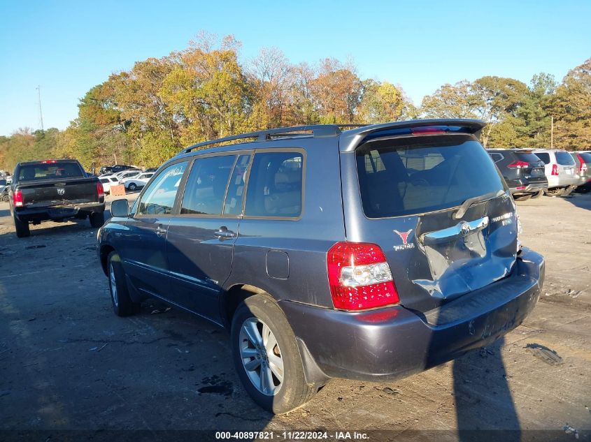 2006 Toyota Highlander Hybrid Limited V6 VIN: JTEDW21A860012310 Lot: 40897821