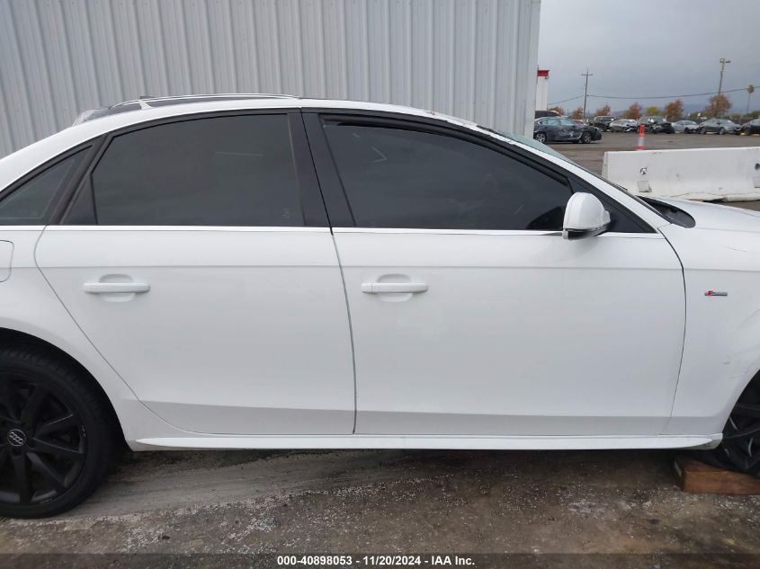 2014 Audi A4 2.0T Premium VIN: WAUBFAFL6EA030827 Lot: 40898053