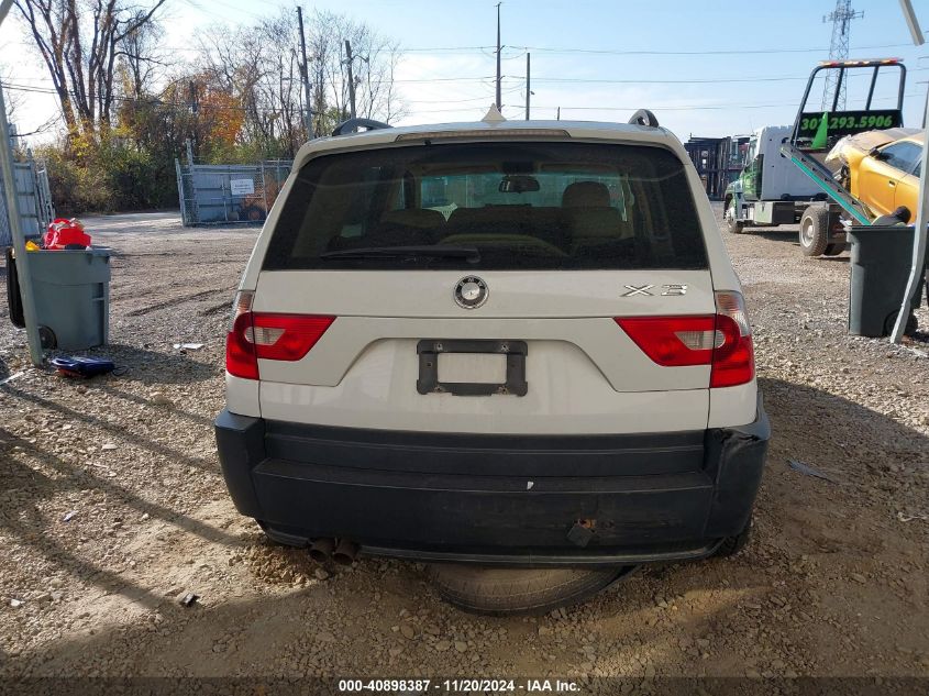 2005 BMW X3 3.0I VIN: WBXPA93465WD03681 Lot: 40898387