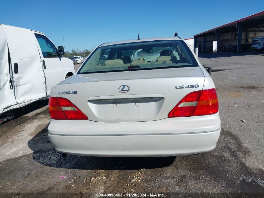 2002 Lexus Ls 430 VIN: JTHBN30F620072080 Lot: 40898453