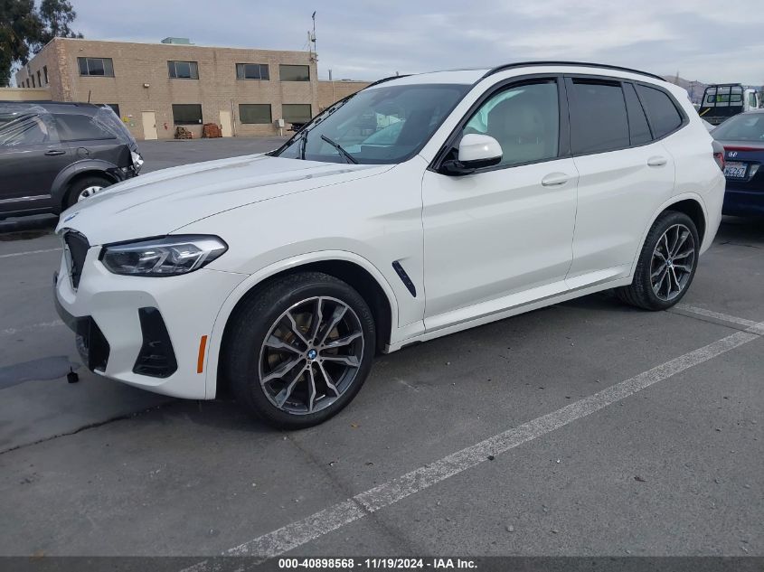 2022 BMW X3 XDRIVE30I - 5UX53DP00N9K29600