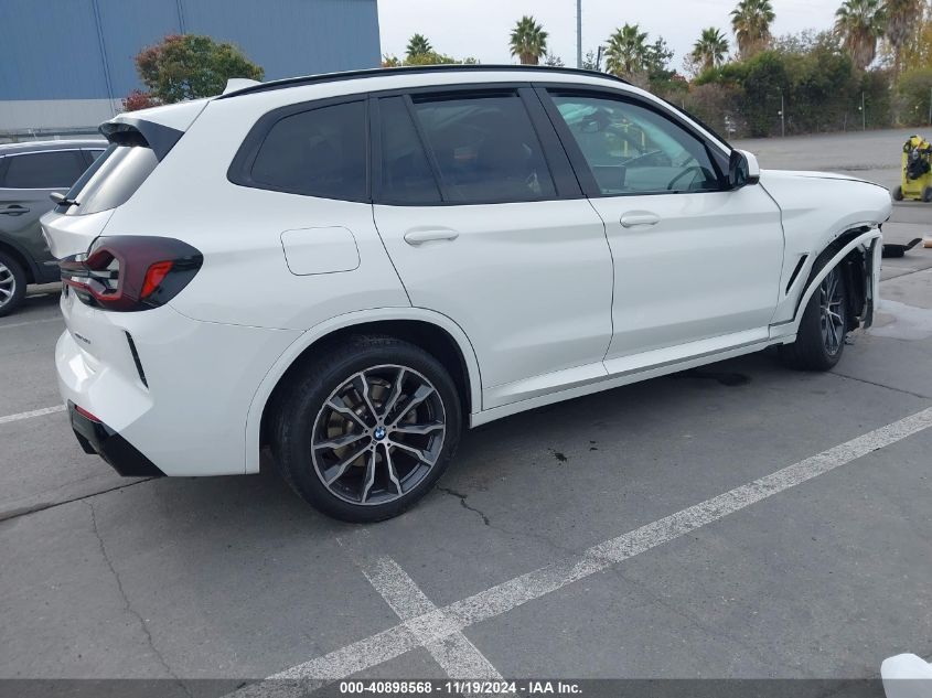 2022 BMW X3 XDRIVE30I - 5UX53DP00N9K29600