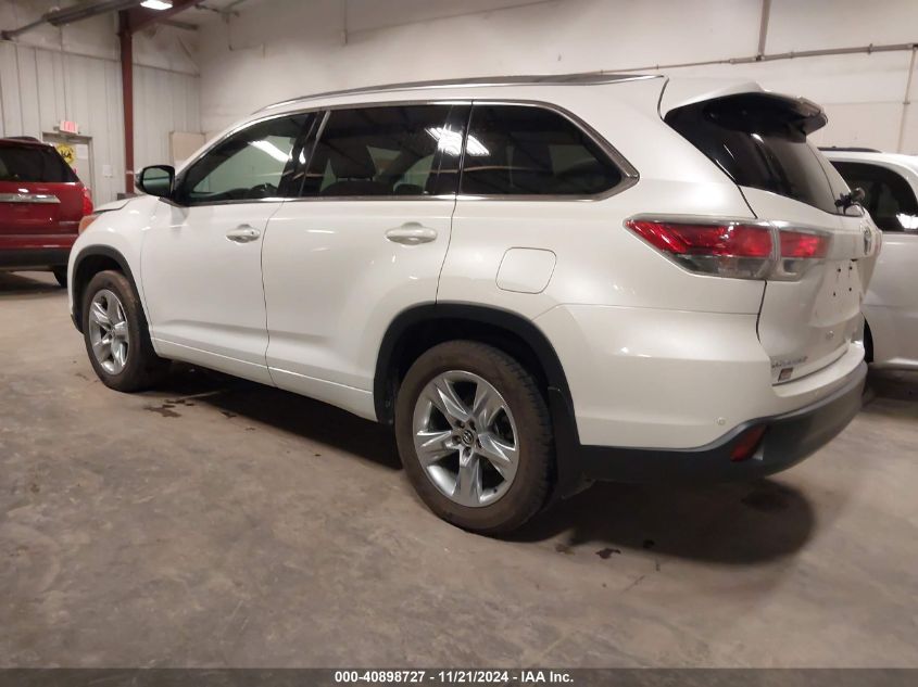 2016 TOYOTA HIGHLANDER LIMITED V6 - 5TDDKRFHXGS255565