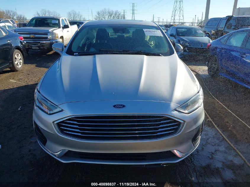 2019 Ford Fusion Sel VIN: 3FA6P0CD2KR151001 Lot: 40898837