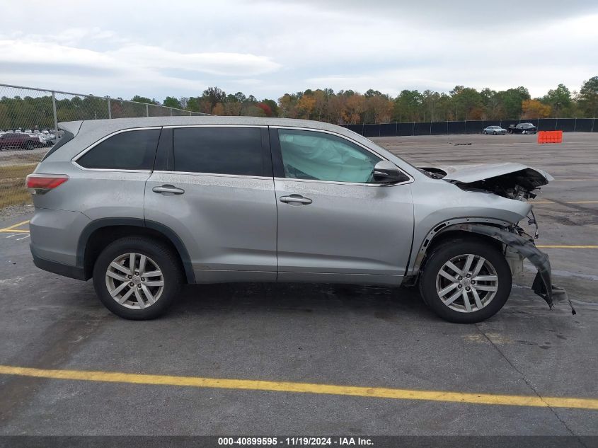 2015 Toyota Highlander Le VIN: 5TDZARFH9FS016371 Lot: 40899595