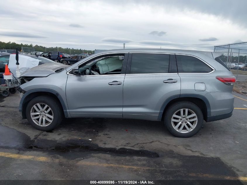 2015 Toyota Highlander Le VIN: 5TDZARFH9FS016371 Lot: 40899595