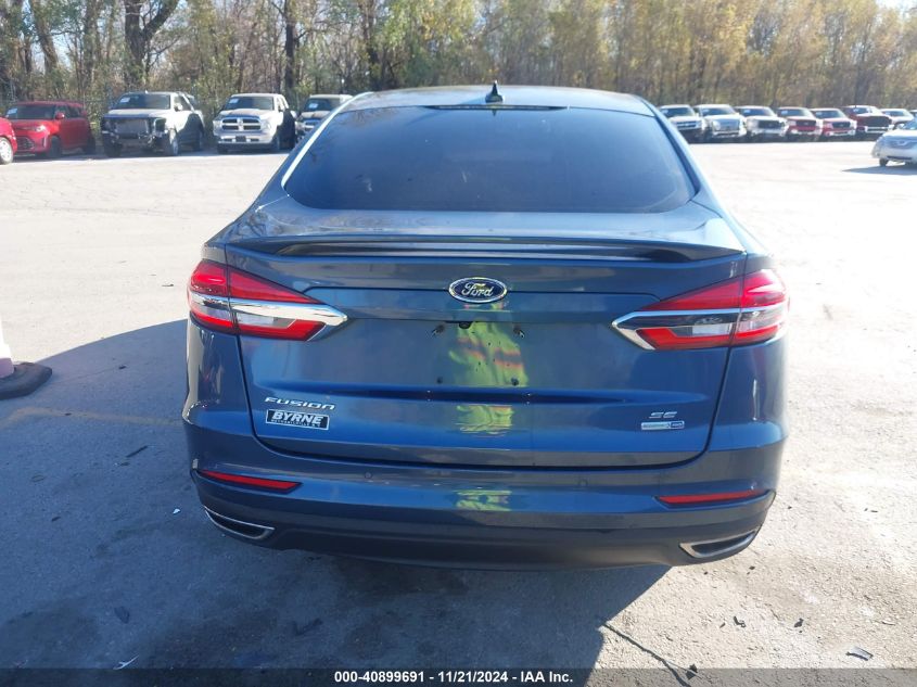 2019 Ford Fusion Se VIN: 3FA6P0T97KR125487 Lot: 40899691