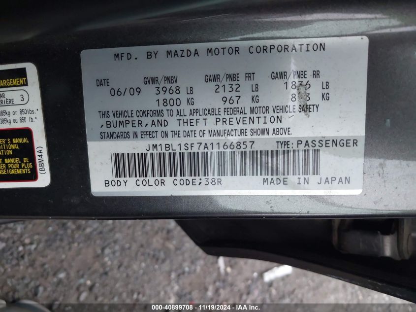 2010 Mazda Mazda3 I Touring VIN: JM1BL1SF7A1166857 Lot: 40899708