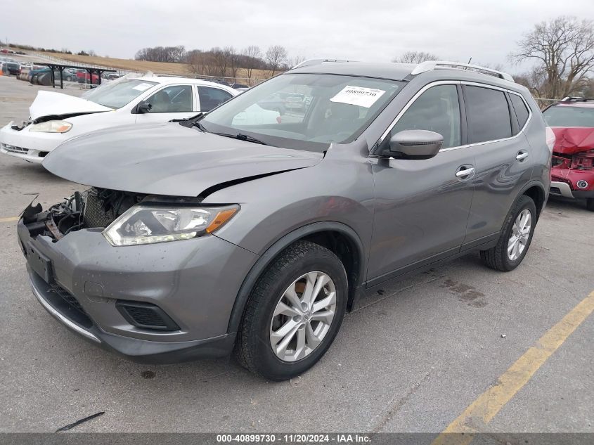 2016 Nissan Rogue Sv VIN: KNMAT2MV4GP676367 Lot: 40899730