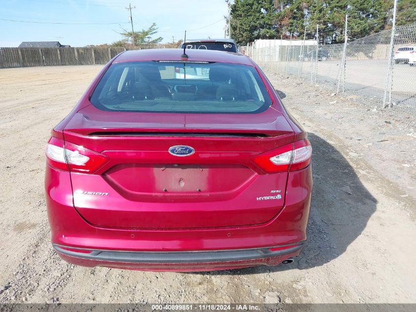 2016 Ford Fusion Hybrid Se VIN: 3FA6P0LU4GR176747 Lot: 40899851