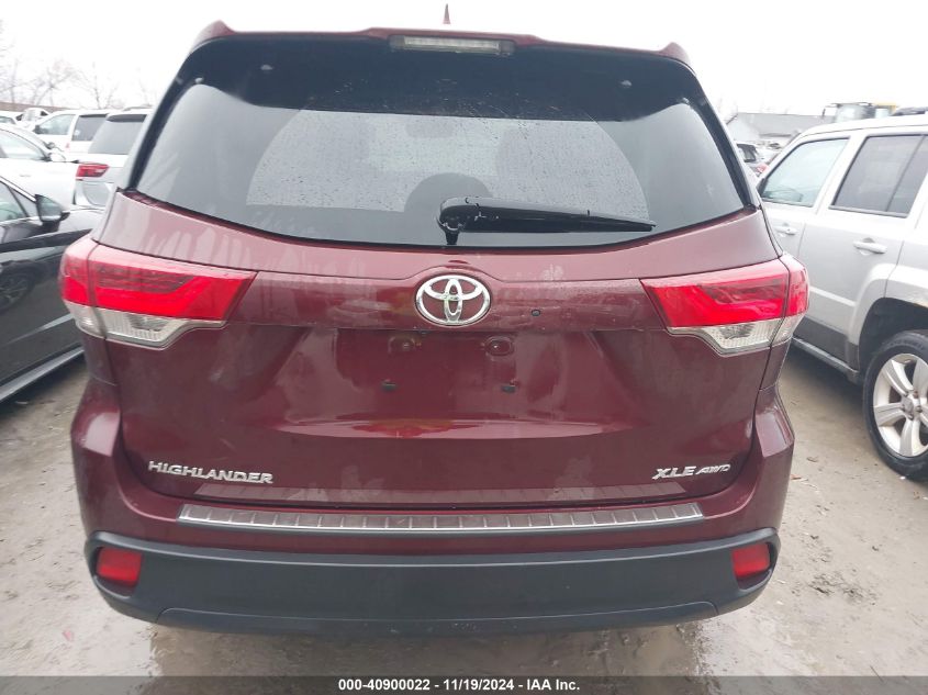 2019 Toyota Highlander Xle VIN: 5TDJZRFH8KS958539 Lot: 40900022