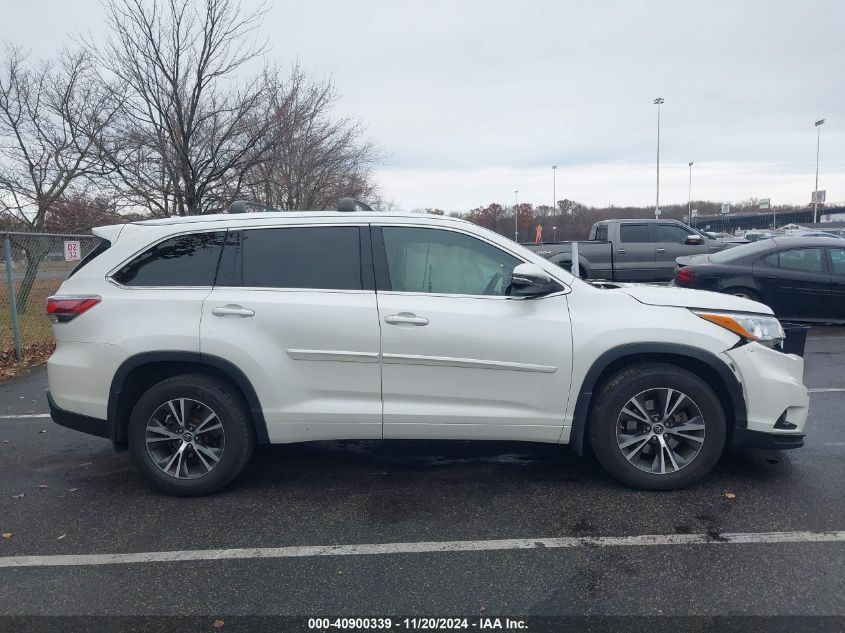 2016 Toyota Highlander Xle V6 VIN: 5TDJKRFH1GS319981 Lot: 40900339