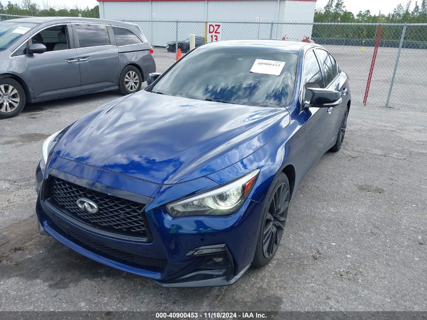 2019 Infiniti Q50 3.0T Red Sport 400 VIN: JN1FV7AR8KM830144 Lot: 40900453