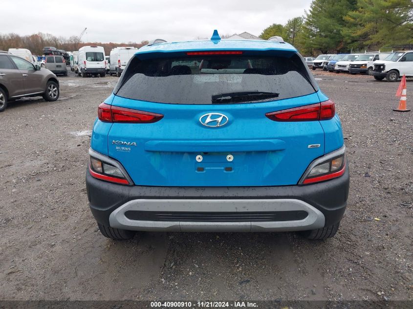 2022 Hyundai Kona Sel VIN: KM8K6CAB5NU878785 Lot: 40900910