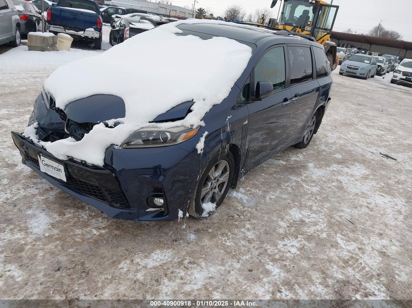 Vin: 5tdez3dc8ks214106, lot: 41390610, toyota sienna se 7 passenger 20192