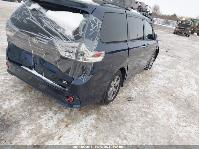 Vin: 5tdez3dc8ks214106, lot: 41390610, toyota sienna se 7 passenger 20194
