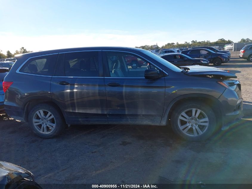 2017 Honda Pilot Lx VIN: 5FNYF5H16HB012114 Lot: 40900955