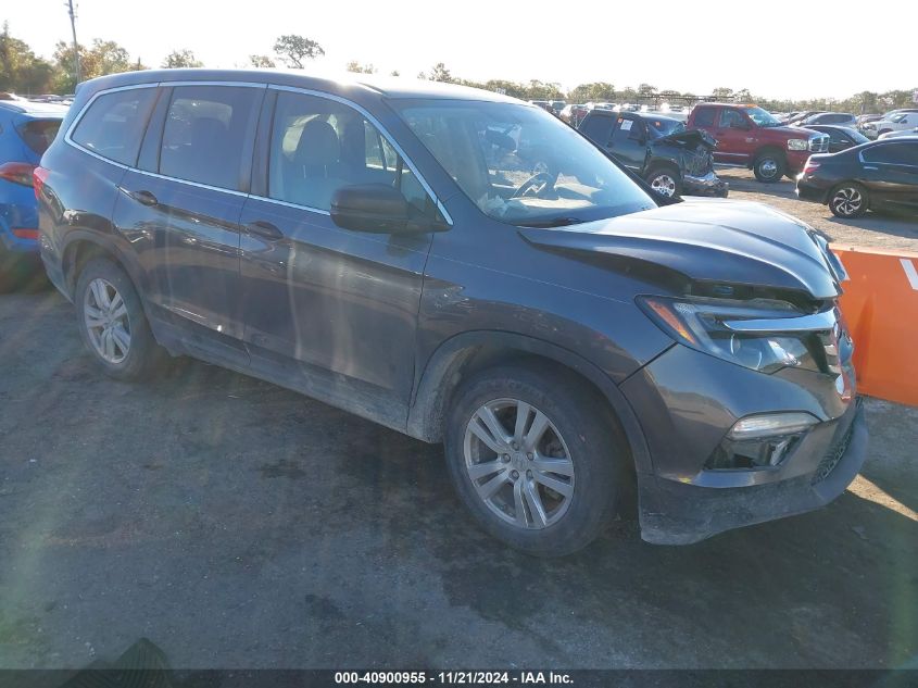 2017 Honda Pilot Lx VIN: 5FNYF5H16HB012114 Lot: 40900955