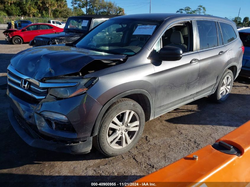 2017 Honda Pilot Lx VIN: 5FNYF5H16HB012114 Lot: 40900955