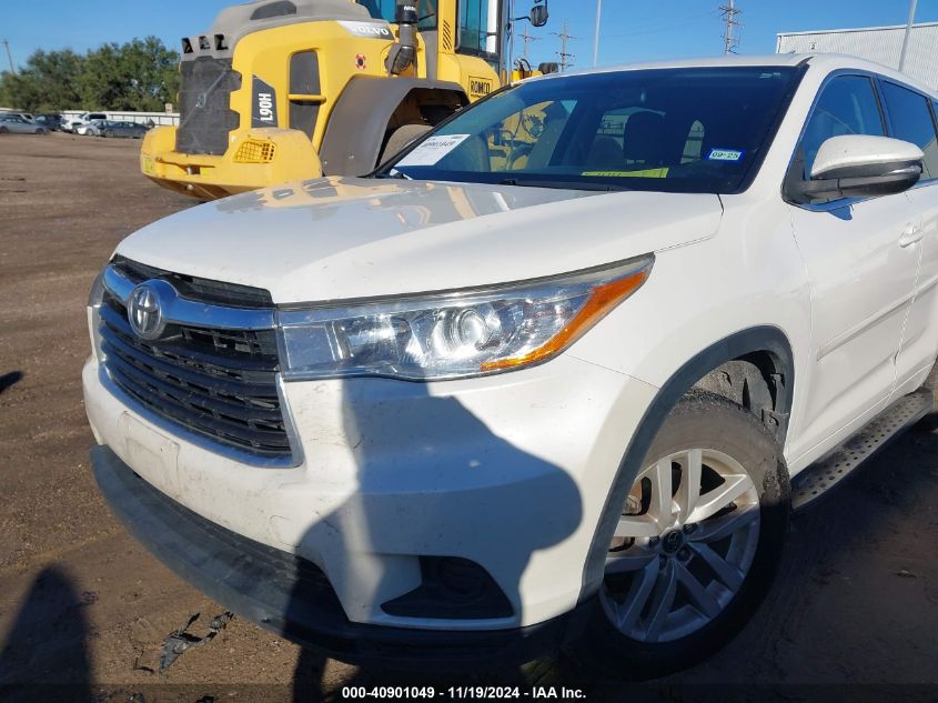 2016 Toyota Highlander Le V6 VIN: 5TDZKRFH9GS177379 Lot: 40901049