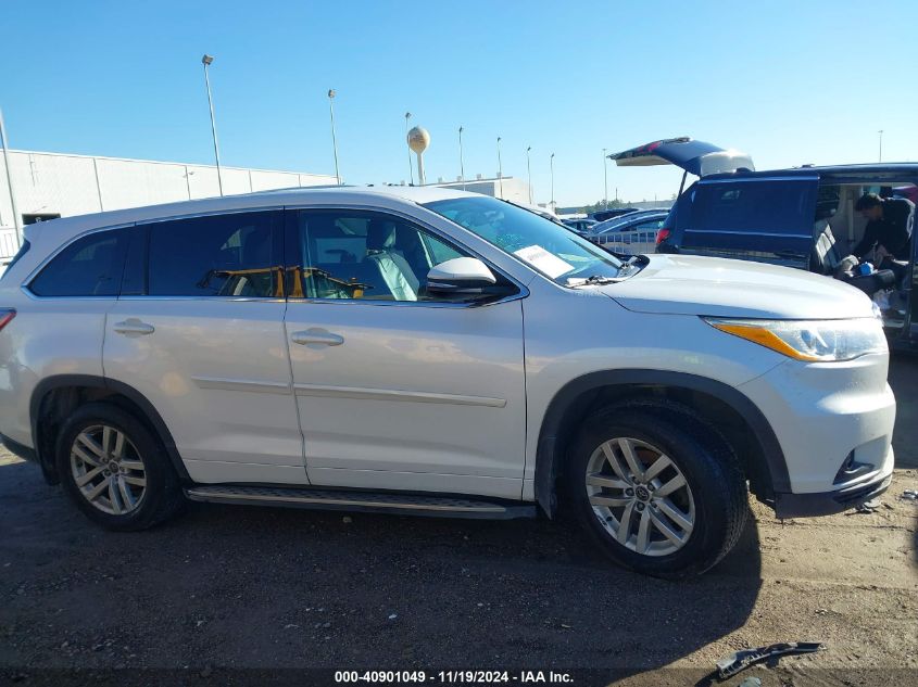 2016 Toyota Highlander Le V6 VIN: 5TDZKRFH9GS177379 Lot: 40901049