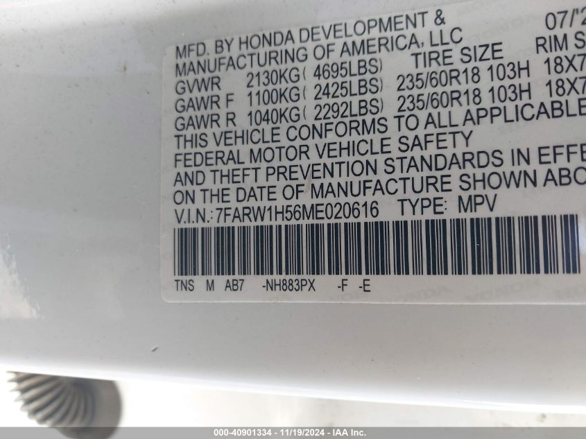 2021 HONDA CR-V 2WD EX - 7FARW1H56ME020616