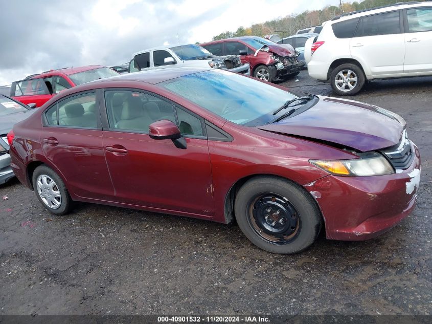 2012 Honda Civic Lx VIN: 2HGFB2F57CH602172 Lot: 40901532