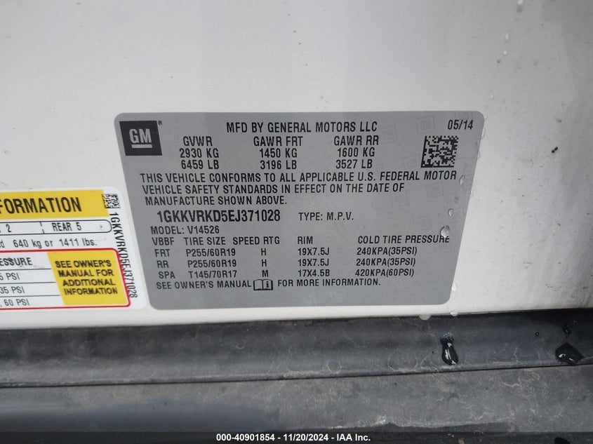 2014 GMC ACADIA SLT-1 - 1GKKVRKD5EJ137102