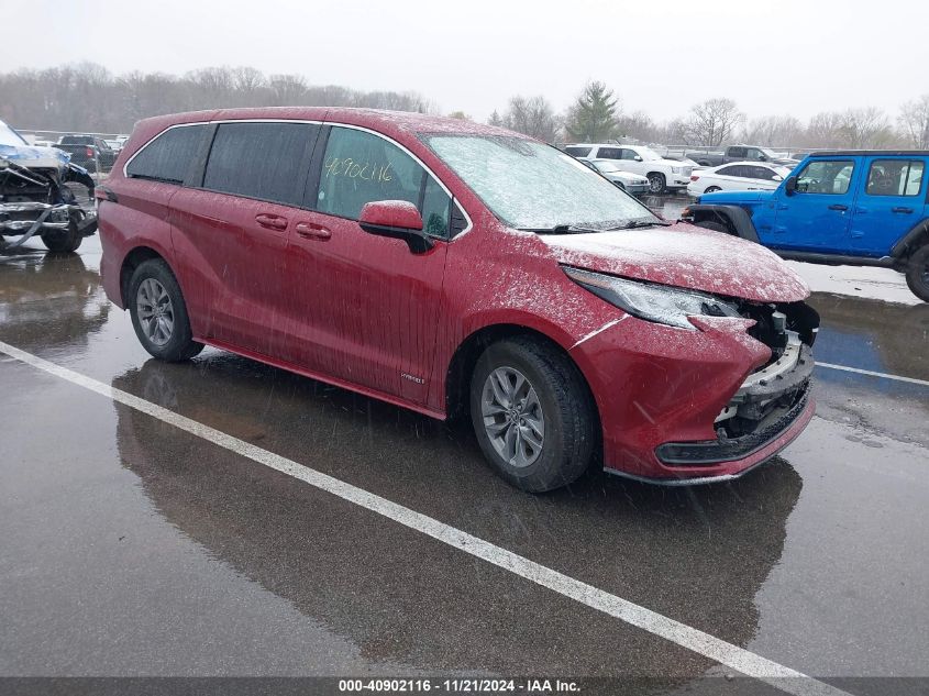 2021 Toyota Sienna Le VIN: 5TDKRKEC4MS042509 Lot: 40902116