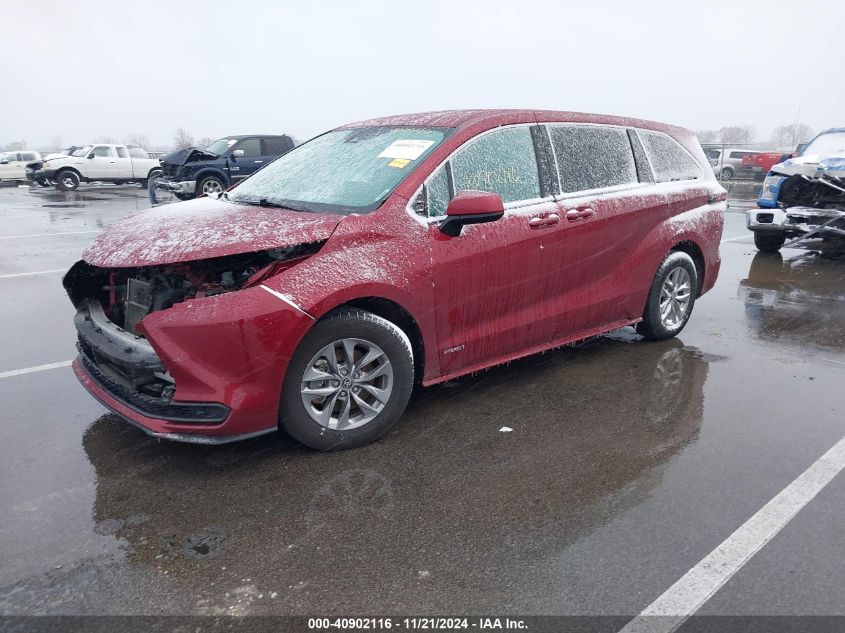 2021 Toyota Sienna Le VIN: 5TDKRKEC4MS042509 Lot: 40902116