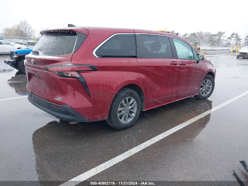 2021 Toyota Sienna Le VIN: 5TDKRKEC4MS042509 Lot: 40902116