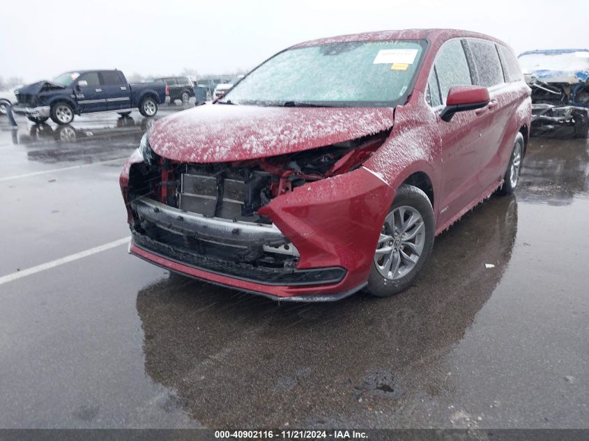 2021 Toyota Sienna Le VIN: 5TDKRKEC4MS042509 Lot: 40902116