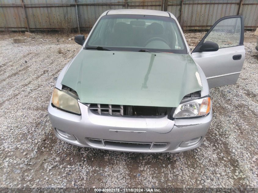 2001 Hyundai Accent Gl VIN: KMHCG45CX1U236213 Lot: 40902178