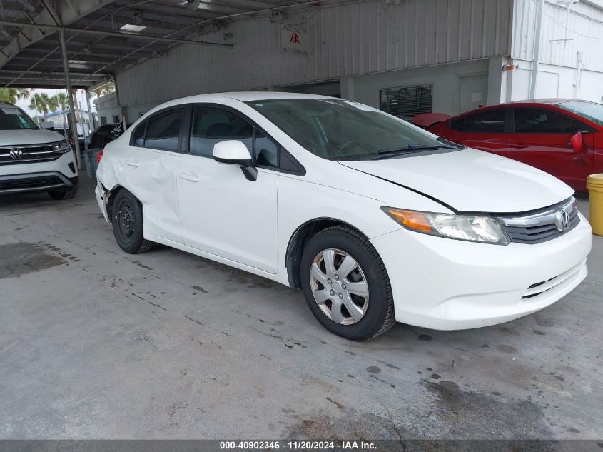 2012 Honda Civic Lx VIN: 19XFB2F5XCE008783 Lot: 40902346