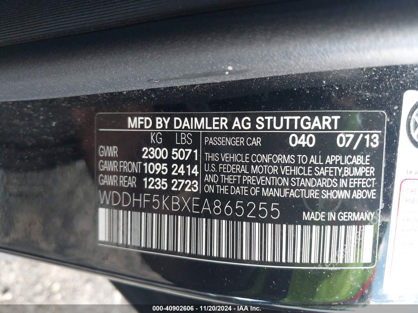 2014 MERCEDES-BENZ E 350 - WDDHF5KBXEA865255