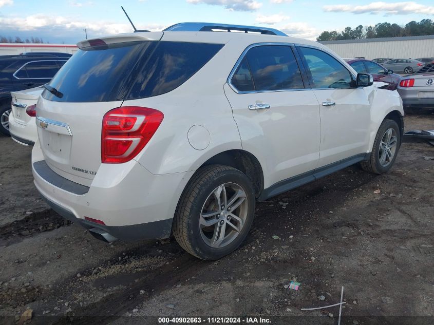 2016 Chevrolet Equinox Ltz VIN: 2GNFLGE38G6258563 Lot: 40902663