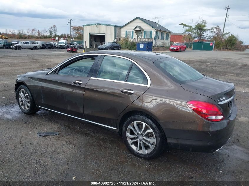 2016 Mercedes-Benz C 300 4Matic/Luxury 4Matic/Sport 4Matic VIN: 55SWF4KB7GU116742 Lot: 40902725