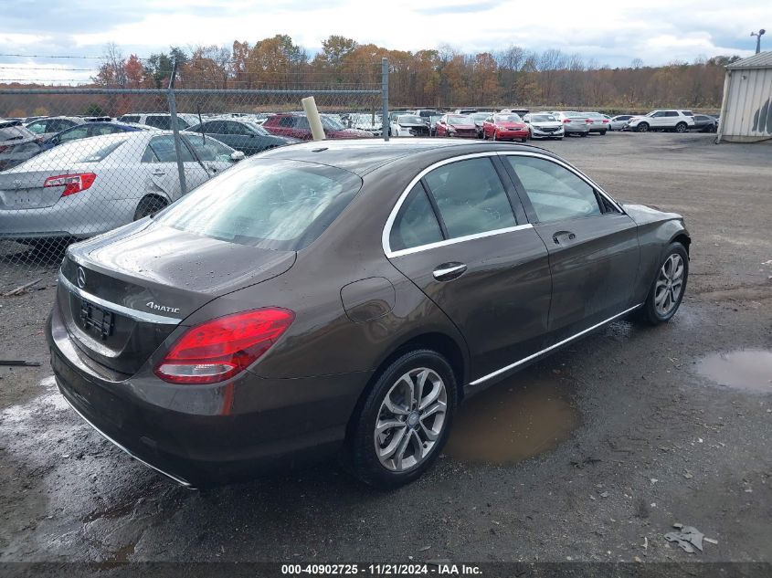 2016 Mercedes-Benz C 300 4Matic/Luxury 4Matic/Sport 4Matic VIN: 55SWF4KB7GU116742 Lot: 40902725